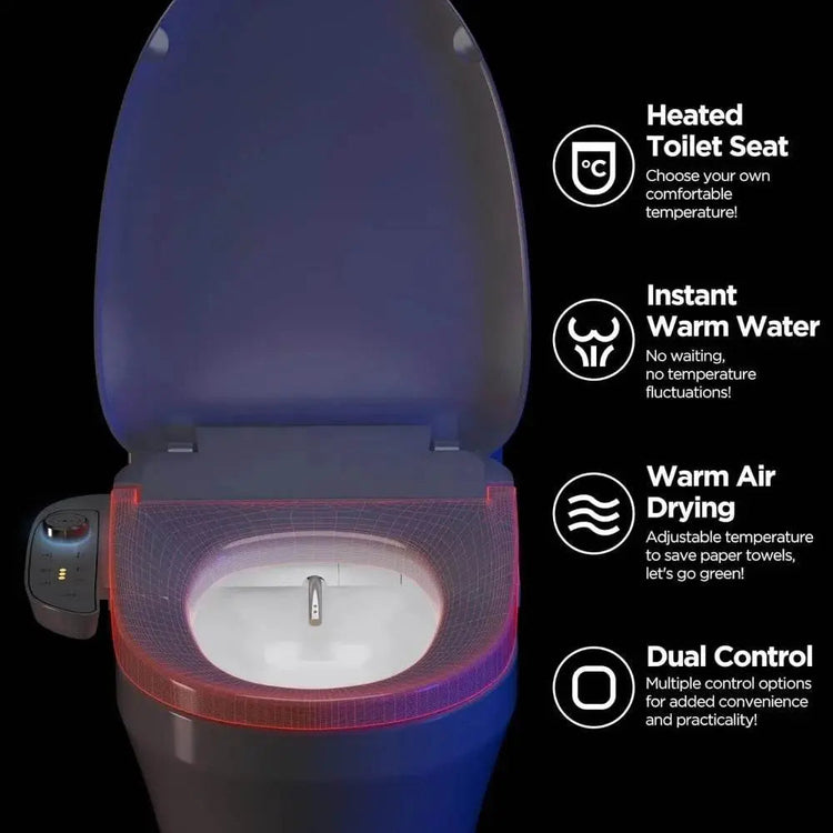 Electric Bidet Toilet Seat with Wireless Remote - Elongated Heated Bidet Toilet Seat - Bidet Warm Water with Dryer, bidet for pleasure Electric Bidet Toilet Seat by Zopi / AliExpress