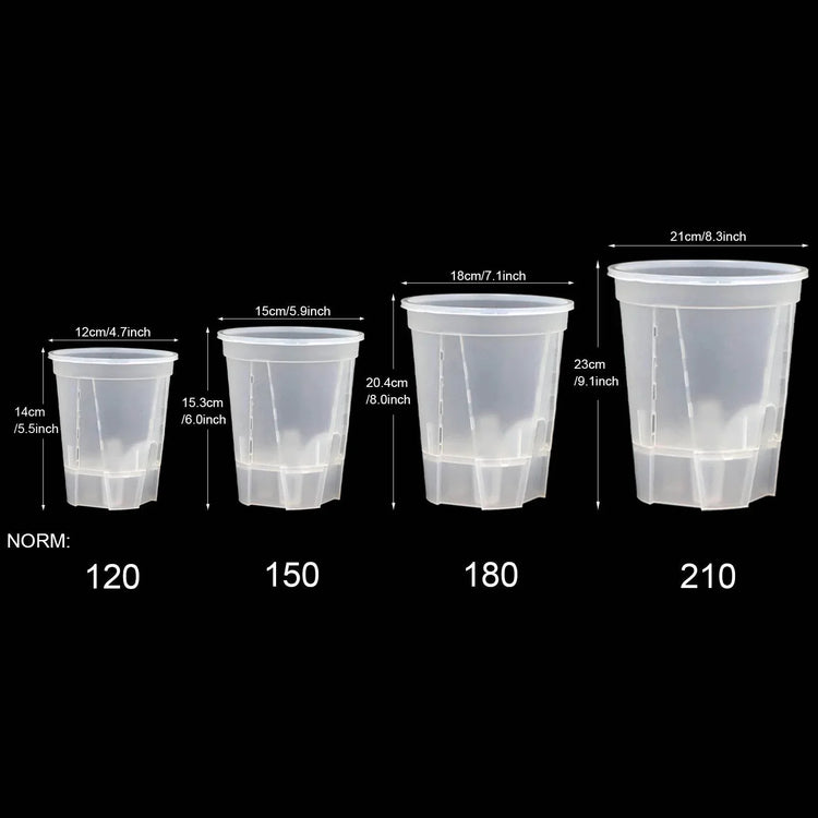Premium Clear Desktop Resin Flower Pot, Transparent Nurturing Your Green Plants - Suitable for Placing Orchids by DSERS