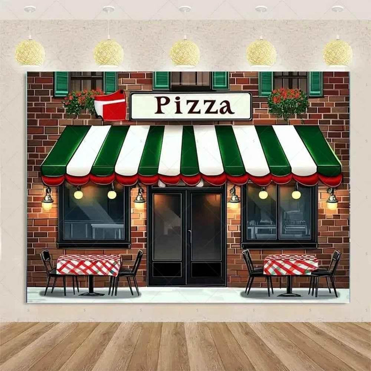 Quick Food Theme Birthday Party Decoration Hamburger French Fries Pizza Background Banner Photography Backdrop Supplies Kid Gift by DSERS