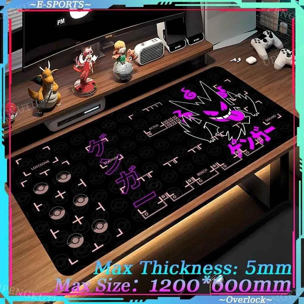 Mouse Pad Large Desk Mat P_Pokemones Anime Playmat 900x400 Xxl TGM PTCG Card Games Speed Computer and Office Gamer Cabinet mat by DSERS