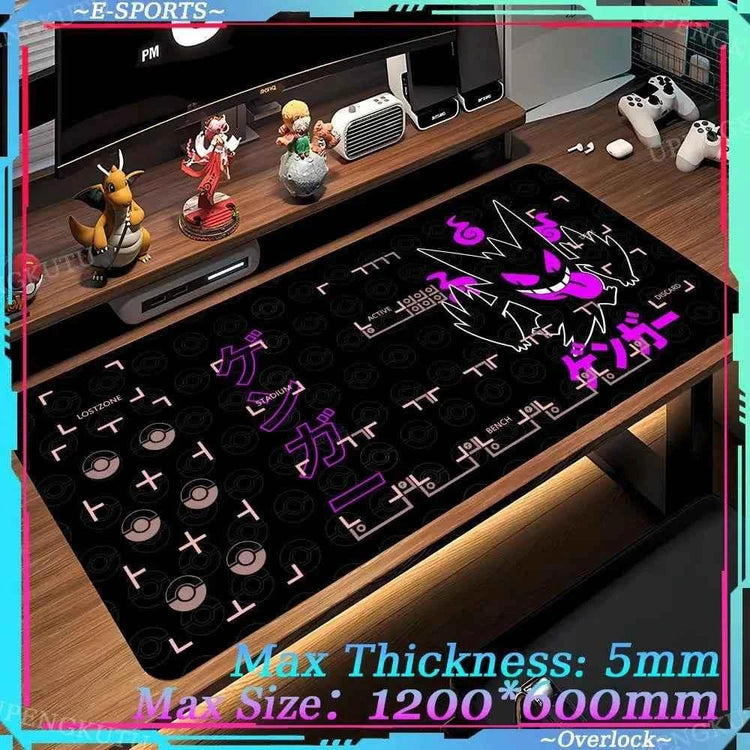 Mouse Pad Large Desk Mat P_Pokemones Anime Playmat 900x400 Xxl TGM PTCG Card Games Speed Computer and Office Gamer Cabinet mat by DSERS