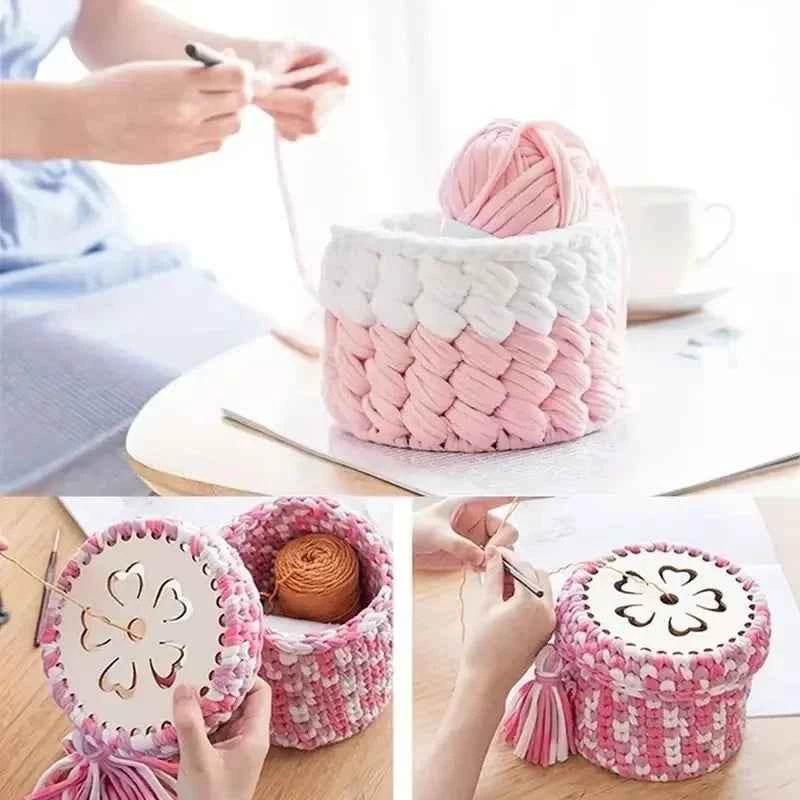 Wooden Basket Bottom Blank Solid Crochet Basket Wood Base for DIY Basket Weaving Supplies Craft Making Home Decoration by DSERS