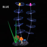 Simulation Aquatic Plants Fluorescent Silicone Water Grass Fish Tank Landscape Aquarium Decoration Coral Landscaping Home Decor by DSERS