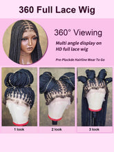 Synthetic Small Square Cornrows Braided Wigs Full Lace Knotless Box Braids Wig For Black Women 36 Inch Locs Goddess Braiding Wig Braided Wigs by DSERS / AliHairs Store