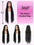 Synthetic Lace Braided Wigs Faux Locs Lace Front Wig for Women Butterfly Locs Braids Wig Long Dreadlocks Free Part 40 Inch Braided Wigs by DSERS / AliHairs Store