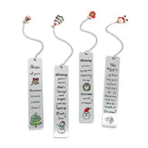 A stainless steel pendant bookmark about Christmas, the warmest Christmas reading gift for loved ones on Christmas Eve. metal Bokkmark by DSERS