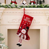Christmas Stocking Large Stockings Santa Snowman Candy Gift Socks Tree Ornament Decorations for Family Holiday Xmas Party Decor by DSERS