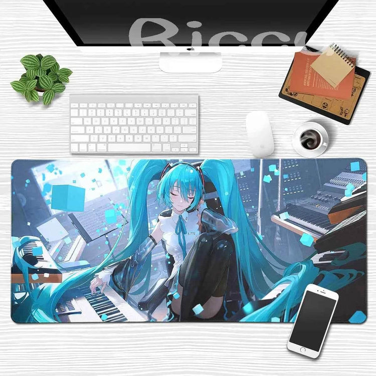 Large Gaming Mouse Pad Hatsune M-miku Mousepad PC Gamer Desk Mat Office Decoration Mouse Mat E-Sports Playmat Game Accessories by DSERS