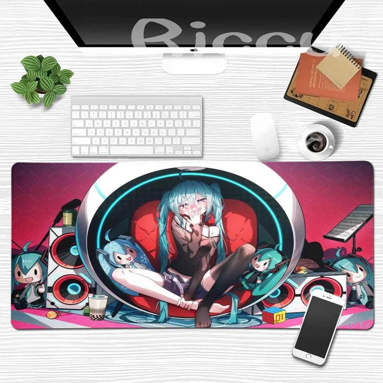 Large Gaming Mouse Pad Hatsune M-miku Mousepad PC Gamer Desk Mat Office Decoration Mouse Mat E-Sports Playmat Game Accessories by DSERS