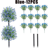 Fake Flowers Outdoor UV Resistant Faux Plants For Outside Yard Wedding Indoor Home Kitchen Farmhouse Decor Artificial Plants by DSERS