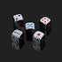 5PCS/1Set Creative Metal Dice Golden/Silver Funny Game Dice with Colorful Points Board Game Acessorios 13mm by DSERS