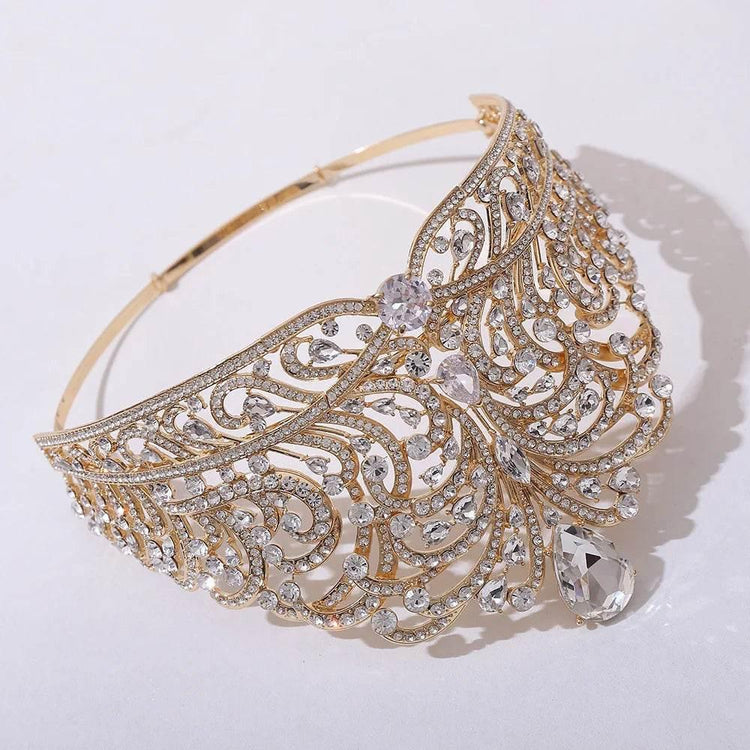 European Miss Universe Big Forest Crystal Wedding Crowns Cubic Zircon Crown Queen Rhinestone Tiara Party Stage Show Hair Jewelry Tiaras by DSERS
