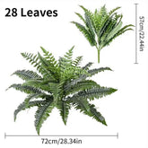 Realistic Boston Ferns 57cm/67cm Artificial Boston Fern Plants 38 Leaves UV Resistant Fake Ferns Greenery for Door Porch Decors by DSERS