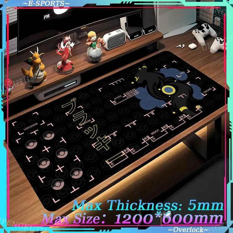 Mouse Pad Large Desk Mat P_Pokemones Anime Playmat 900x400 Xxl TGM PTCG Card Games Speed Computer and Office Gamer Cabinet mat by DSERS