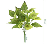 Artificial Plants Leaves Silk Tortoiseshell Leaf Dieffenbough Fake Small Fairy Taro Simulation Green Plant Living Room Decor by DSERS