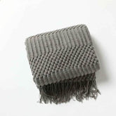 Bohemian Couch Blanket Large Knitted Tassel Throw for Bed Chair Sofa Couch Cover All-Season Blankets Home Decor Soft Comfortable by DSERS