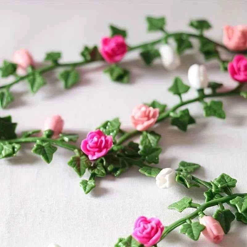 20pcs Dollhouse Miniature Garden Scene with Flower Vines Perfect for DIY Crafts Model Decorations and Creative Projects Realistic by GiFTiFY