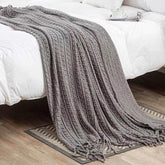 Bohemian Couch Blanket Large Knitted Tassel Throw for Bed Chair Sofa Couch Cover All-Season Blankets Home Decor Soft Comfortable by DSERS