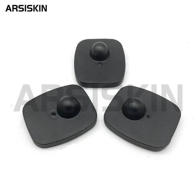 100pcs Anti Theft Tags Rf 8.2Mhz Mini Square EAS Retail Security Clothes Hard Tags for Garment Shop Supermarket with Pins Unlock by DSERS