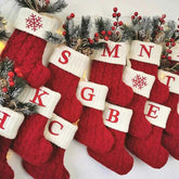 navidad Christmas Boots Letters Christmas Stocking New Knitting Christmas Tree Pendant Decorations SnowflakeChristmas Socks by DSERS