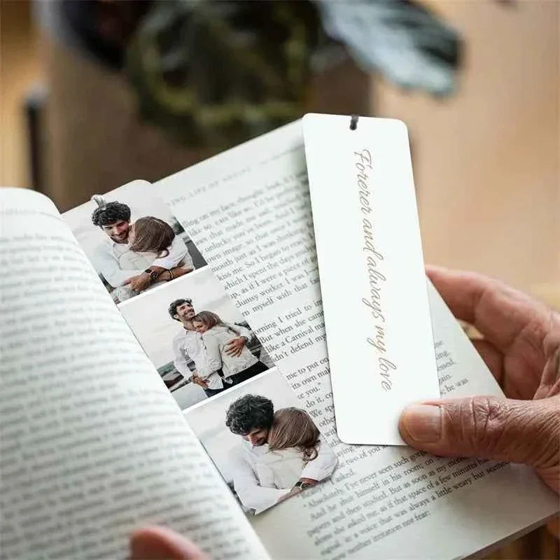 Custom Photo Bookmark Personalized Book Marks with Tassel Personalized Engraved Text Color Picture Bookmarks Gifts for Readers by DSERS