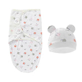Newborn Baby Wrap Anti-Startle 2Pcs/Set Baby Swaddle Sleeping Cocoon Design 100%Cotton Baby Adjustable Blanket 0-6 Months by DSERS