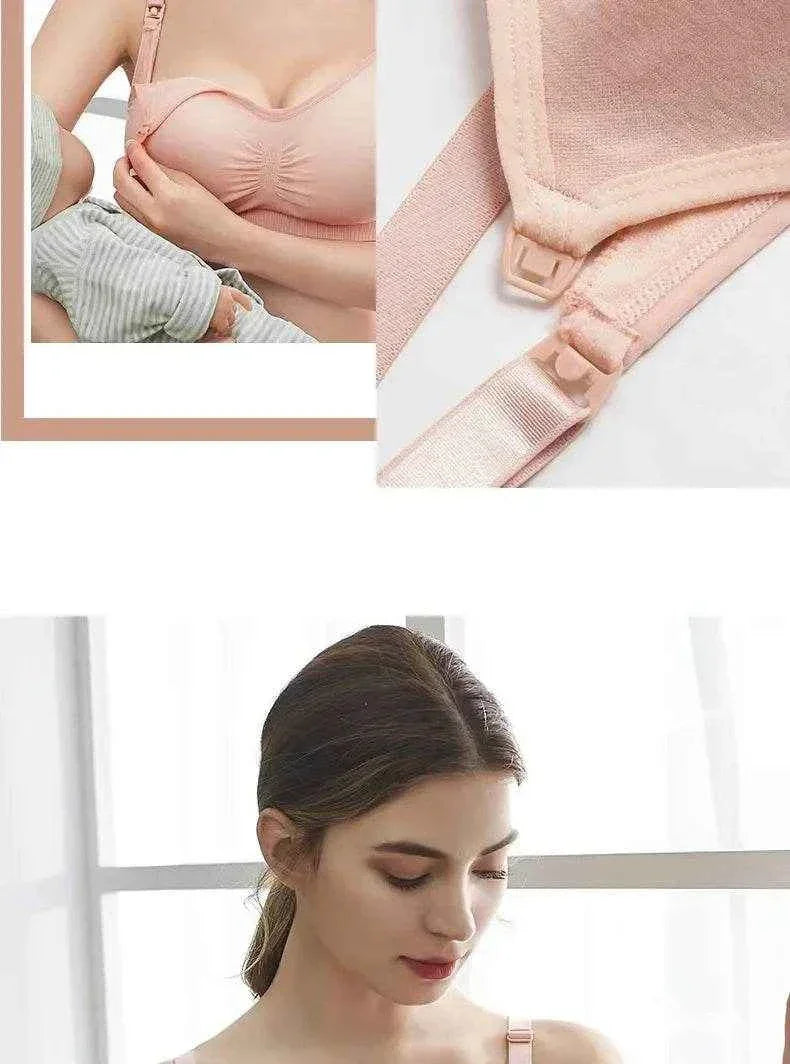 High Quality Plus Size Nursing Bra Breathable Women Breastfeeding Underwear Seamless Maternity Bra Push Up Bra by DSERS