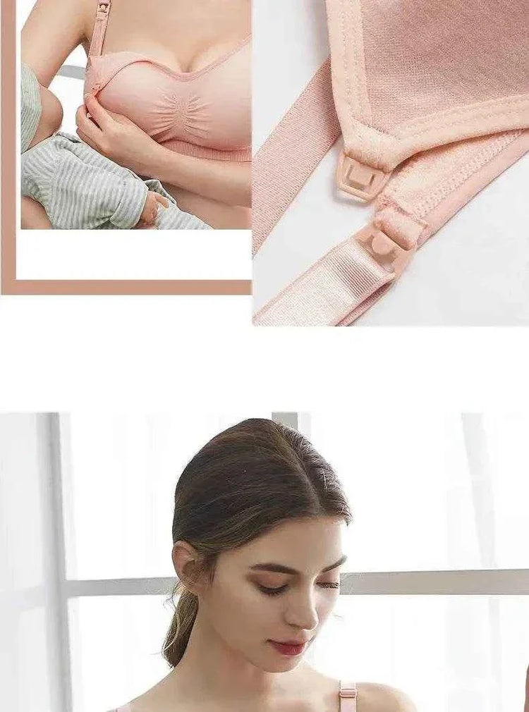 High Quality Plus Size Nursing Bra Breathable Women Breastfeeding Underwear Seamless Maternity Bra Push Up Bra by DSERS