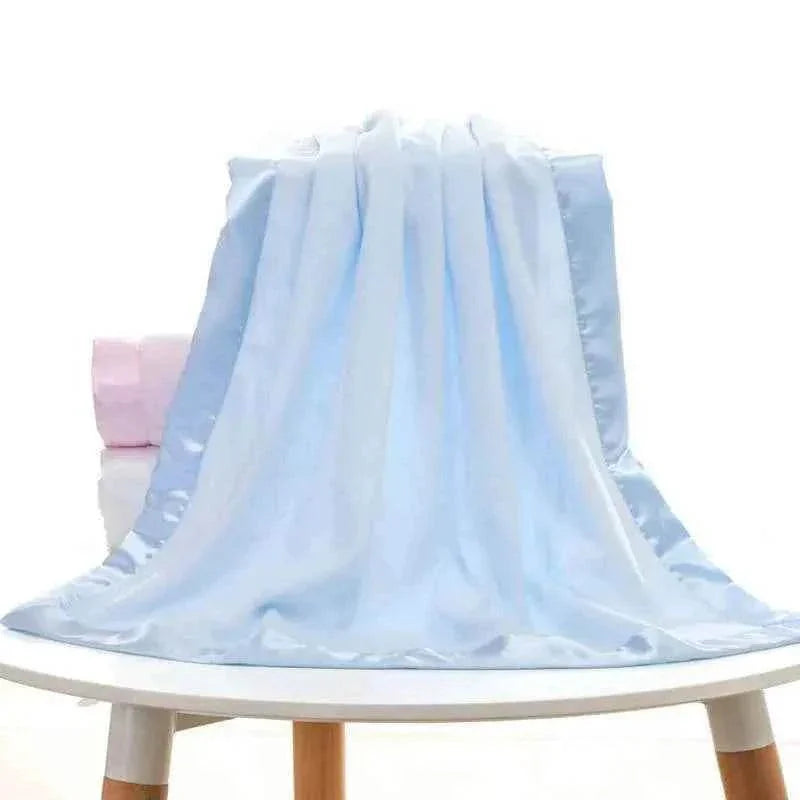 Kids Blankets Solid Satin Quilt Flannel Kids Blanket Soft Boys Girls Swaddle Wrap Infant Stroller Cover Kids Blanket by DSERS