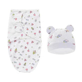 Newborn Baby Wrap Anti-Startle 2Pcs/Set Baby Swaddle Sleeping Cocoon Design 100%Cotton Baby Adjustable Blanket 0-6 Months by DSERS