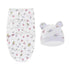 Newborn Baby Wrap Anti-Startle 2Pcs/Set Baby Swaddle Sleeping Cocoon Design 100%Cotton Baby Adjustable Blanket 0-6 Months by DSERS