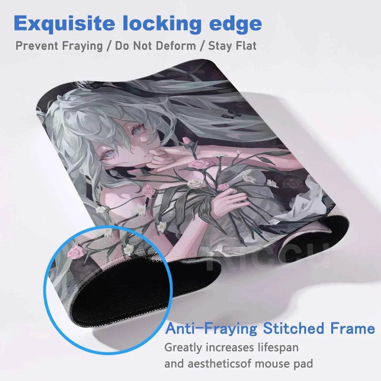 Large Gaming Mouse Pad Hatsune M-miku Mousepad PC Gamer Desk Mat Office Decoration Mouse Mat E-Sports Playmat Game Accessories by DSERS