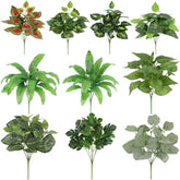 Artificial Plants Leaves Silk Tortoiseshell Leaf Dieffenbough Fake Small Fairy Taro Simulation Green Plant Living Room Decor by DSERS