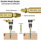 Damaged Screw Extractor Set HSS Drill Bit Stripped Broken Remover Small Easily Quickly Take Out Kit Easy Demolition Power Tools Damaged Screw Extractor Set by DSERS