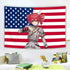 Anime Hatsune Miku American Flag Background Decoration Tapestry Dormitory Bedhead Tapestry Living Room Sofa Background Tapestry wall decore by DSERS