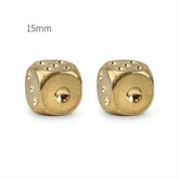 2pcs/lot Copper Dice Brass Dice Sieve Creative Mahjong Dice Bar Tool Outdoor Small Toy 13mm/15mm by DSERS