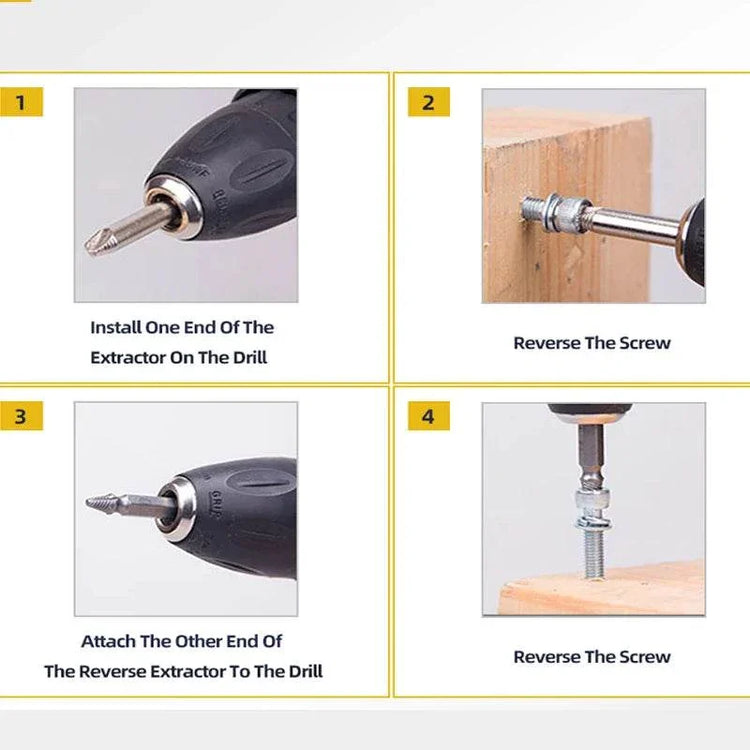 Extractor Double Head Screw Slide Tooth Removal Tool S2 Screwdriver Screwdriver Screwdriver Head Broken Wire Set Extractor Double Head Screw by DSERS