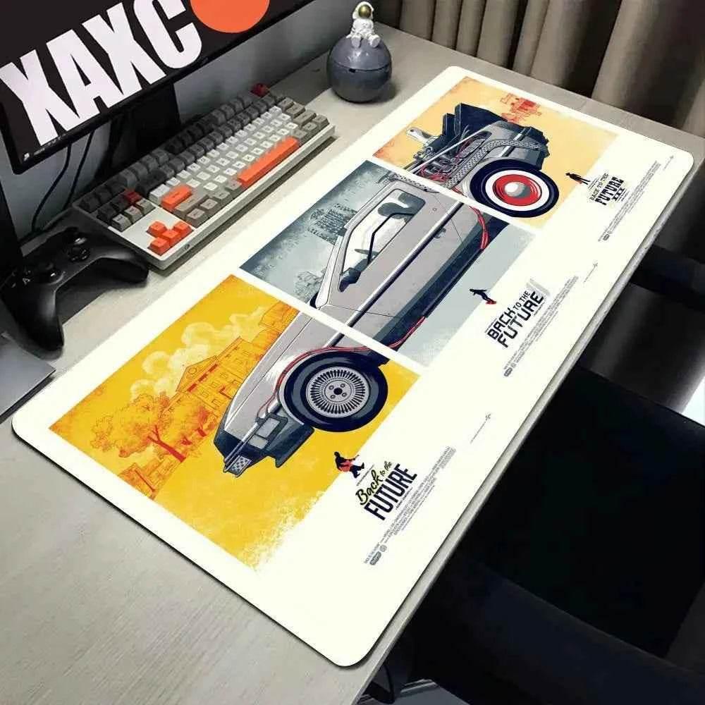 Back To The Future Large Mouse Pad 90x40cm Computer Mousepad Big Keyboard Mat Car Table Carpet Big Desk Mats Rubber Rugs by DSERS