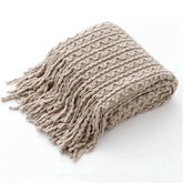 Bohemian Couch Blanket Large Knitted Tassel Throw for Bed Chair Sofa Couch Cover All-Season Blankets Home Decor Soft Comfortable by DSERS