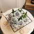 10/1 Heads Golden Silver Rose Artificial Flower DIY Wedding Floral Arrangement Material Silk Bridal Bouquet Photo Prop Home Deco by DSERS
