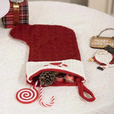 navidad Christmas Boots Letters Christmas Stocking New Knitting Christmas Tree Pendant Decorations SnowflakeChristmas Socks by DSERS