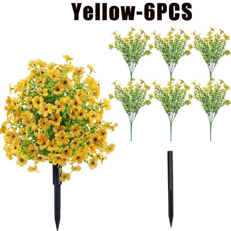 Fake Flowers Outdoor UV Resistant Faux Plants For Outside Yard Wedding Indoor Home Kitchen Farmhouse Decor Artificial Plants by DSERS