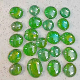 100g/3.52oz(Approx. 18-25pcs) Oblate Bead Glass Mosaic Tiles Colorful Round Mosaic Making Material Multi Diameter DIY Craft Tile by DSERS