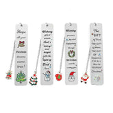 A stainless steel pendant bookmark about Christmas, the warmest Christmas reading gift for loved ones on Christmas Eve. by DSERS
