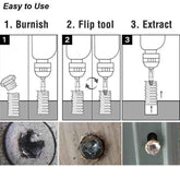 Damaged Screw Extractor Set HSS Drill Bit Stripped Broken Remover Small Easily Quickly Take Out Kit Easy Demolition Power Tools Damaged Screw Extractor Set by DSERS