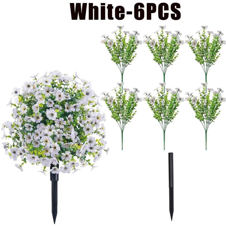 Fake Flowers Outdoor UV Resistant Faux Plants For Outside Yard Wedding Indoor Home Kitchen Farmhouse Decor Artificial Plants by DSERS