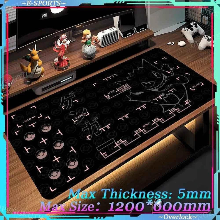 Mouse Pad Large Desk Mat P_Pokemones Anime Playmat 900x400 Xxl TGM PTCG Card Games Speed Computer and Office Gamer Cabinet mat by DSERS
