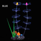 Simulation Aquatic Plants Fluorescent Silicone Water Grass Fish Tank Landscape Aquarium Decoration Coral Landscaping Home Decor by GiFTiFY