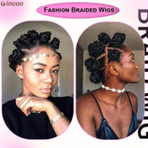 Summer Synthetic Bantu Knots Cornrows Braided Wigs Knotless Large Box Braids Wig Full Lace Wig For Black Women Handmade Twists Braided Wigs by DSERS / AliHairs Store