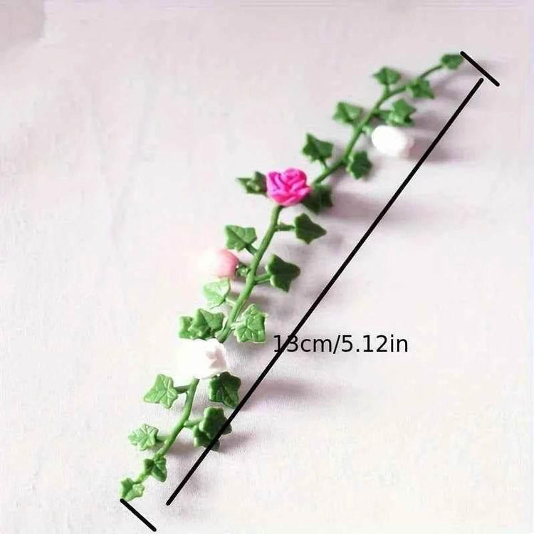 20pcs Dollhouse Miniature Garden Scene with Flower Vines Perfect for DIY Crafts Model Decorations and Creative Projects Realistic by GiFTiFY
